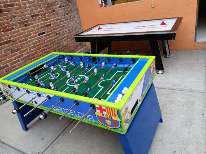 Mesas de Air Hockey, futbolitos, ping pon, tablero de basquetbol, Juegos Mecanicos, Puestos de feria, inflables, tombling, Little tikes