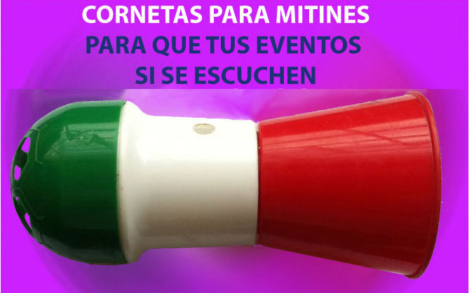 TROMPETA ESTADIO, CORNETA BAZUKA, VUVUZELAS PARA CAMPAÑAS