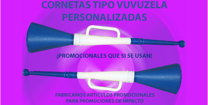 TROMPETA ESTADIO, CORNETA BAZUKA, VUVUZELAS PARA CAMPAÑAS