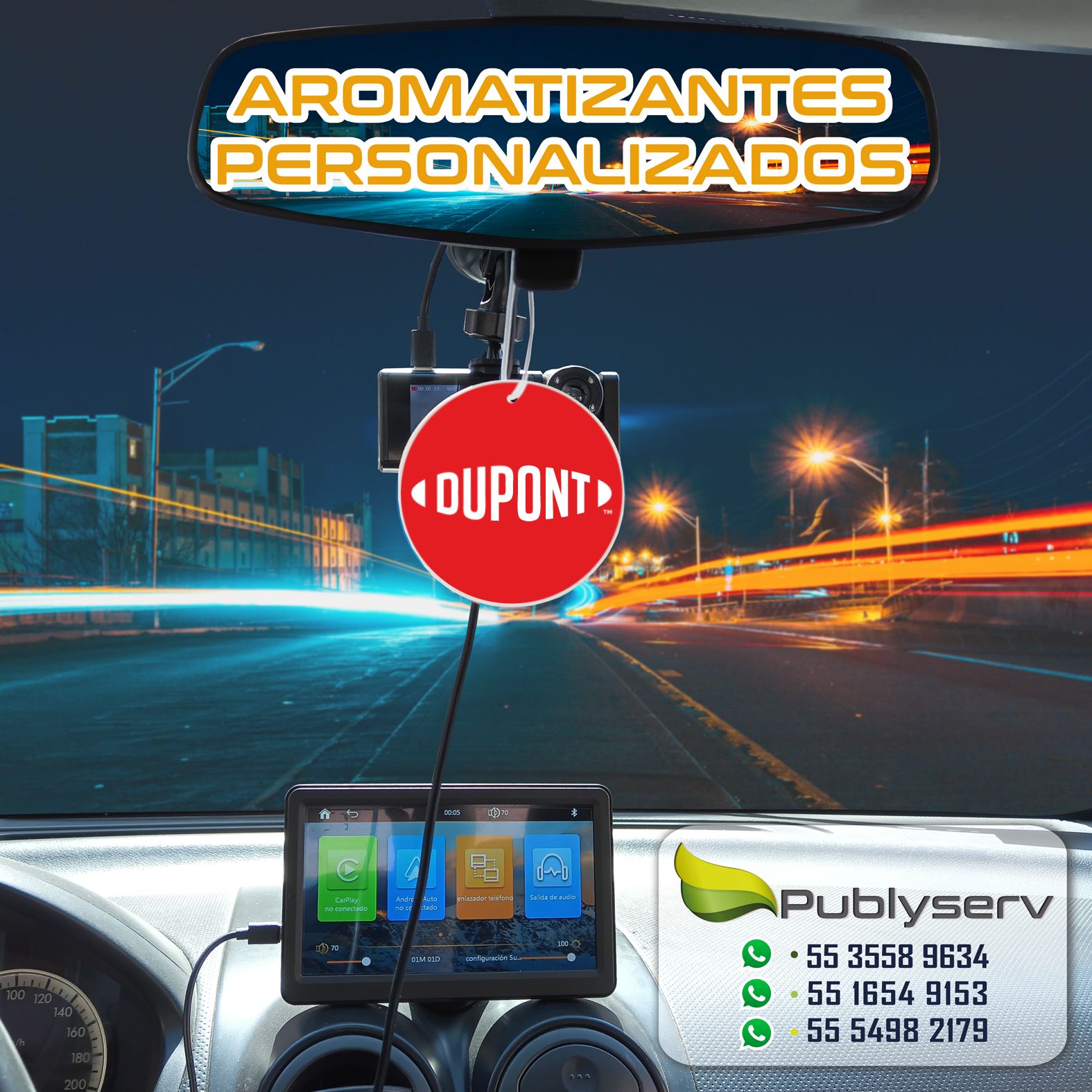 DESODORANTES PARA AUTO PERSONALIZADOS CON AROMA DE AUTO NUEVO