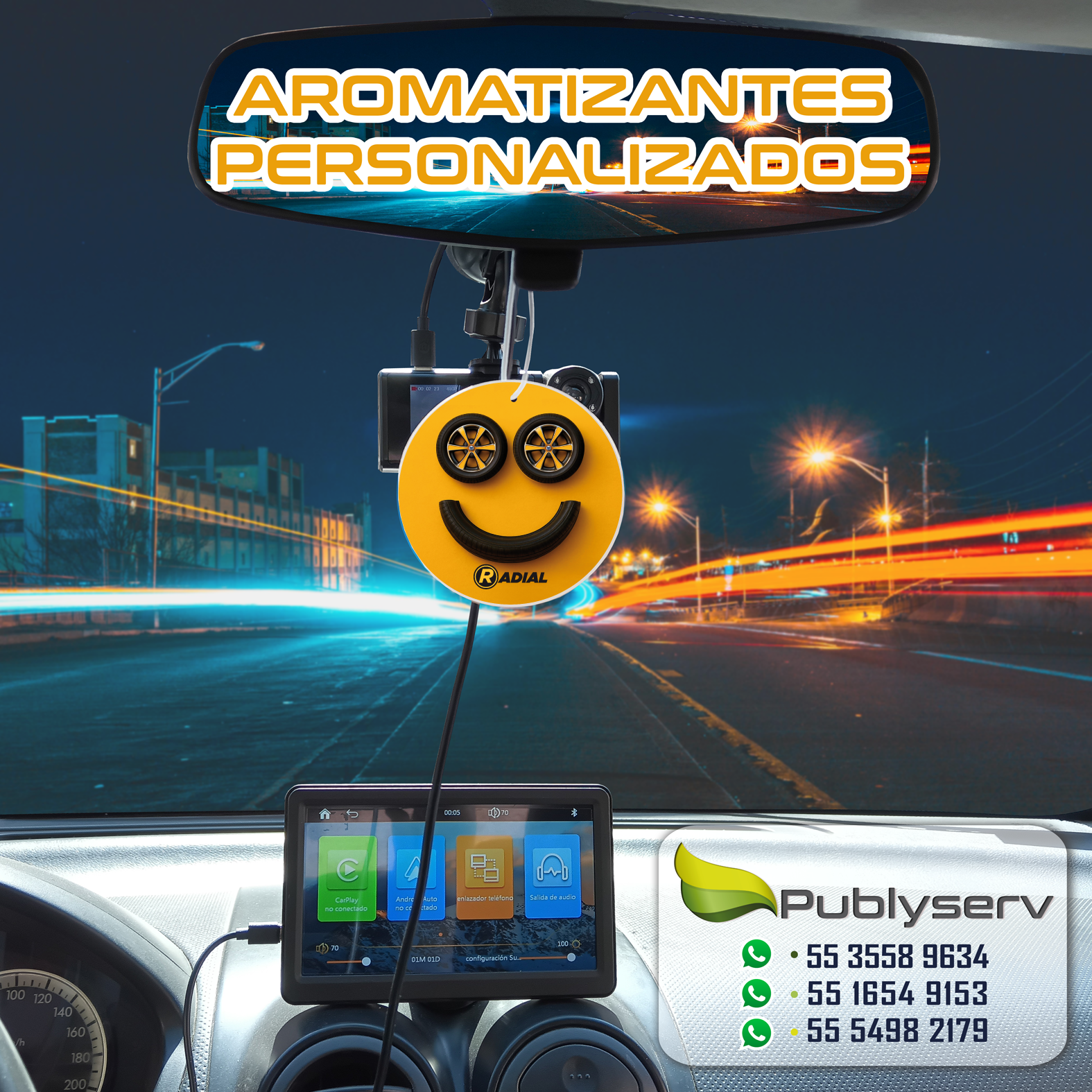 DESODORANTES PARA AUTO PERSONALIZADOS CON AROMA DE AUTO NUEVO