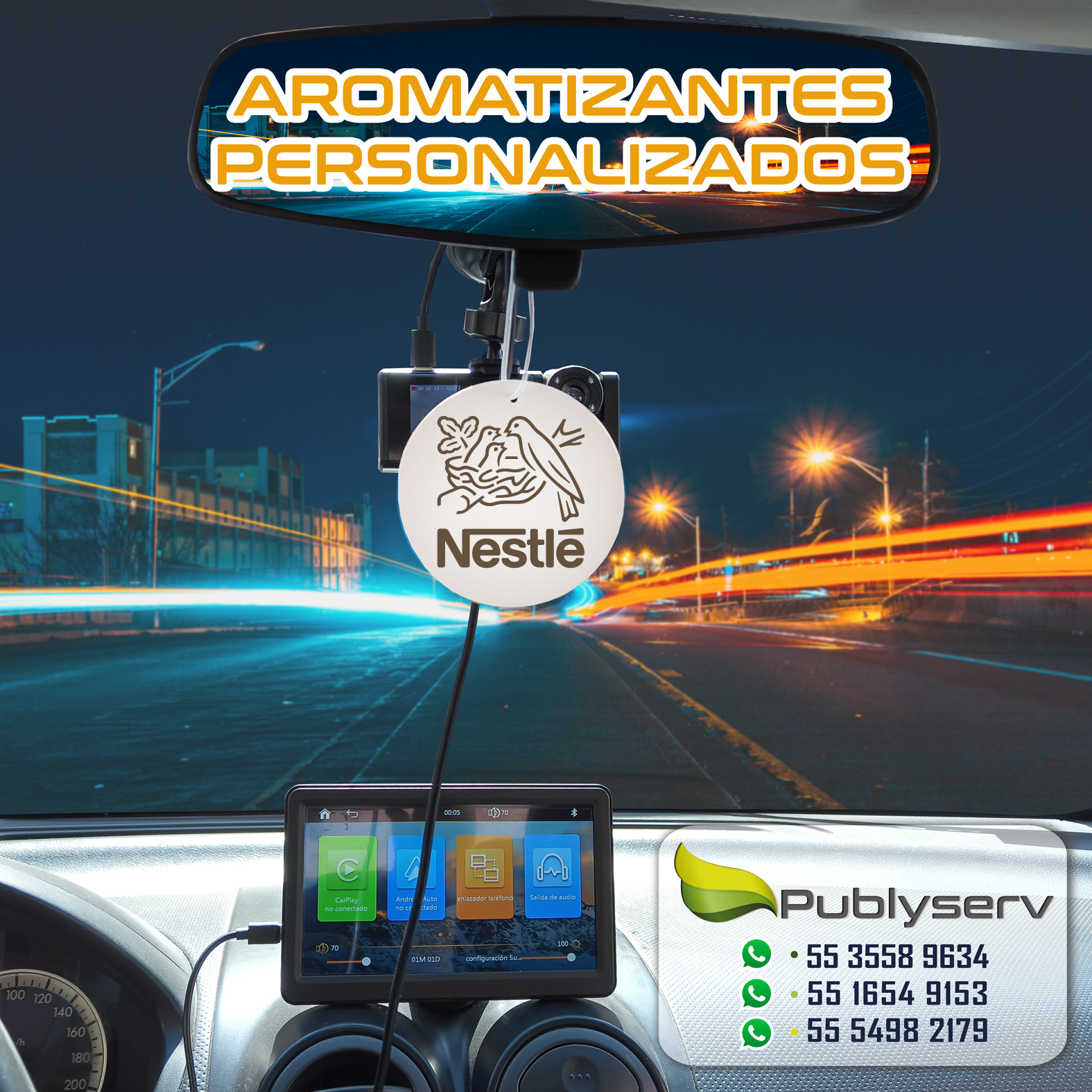 DESODORANTES PARA AUTO PERSONALIZADOS CON AROMA DE AUTO NUEVO