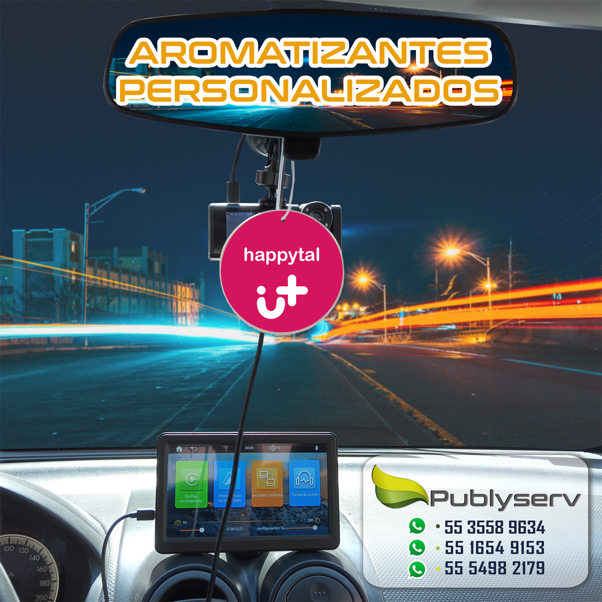 DESODORANTES PARA AUTO PERSONALIZADOS CON AROMA DE AUTO NUEVO