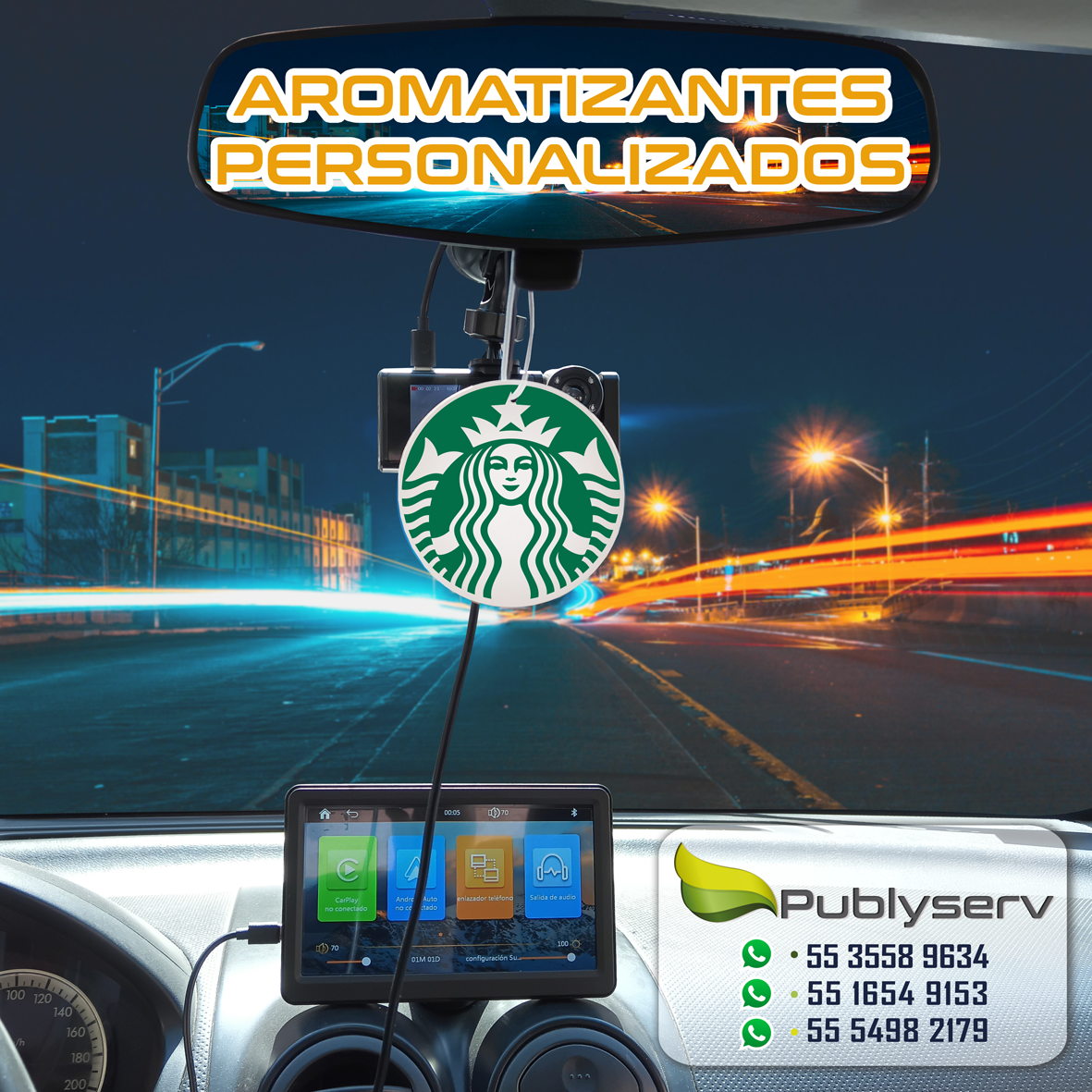 DESODORANTES PARA AUTO PERSONALIZADOS CON AROMA DE AUTO NUEVO