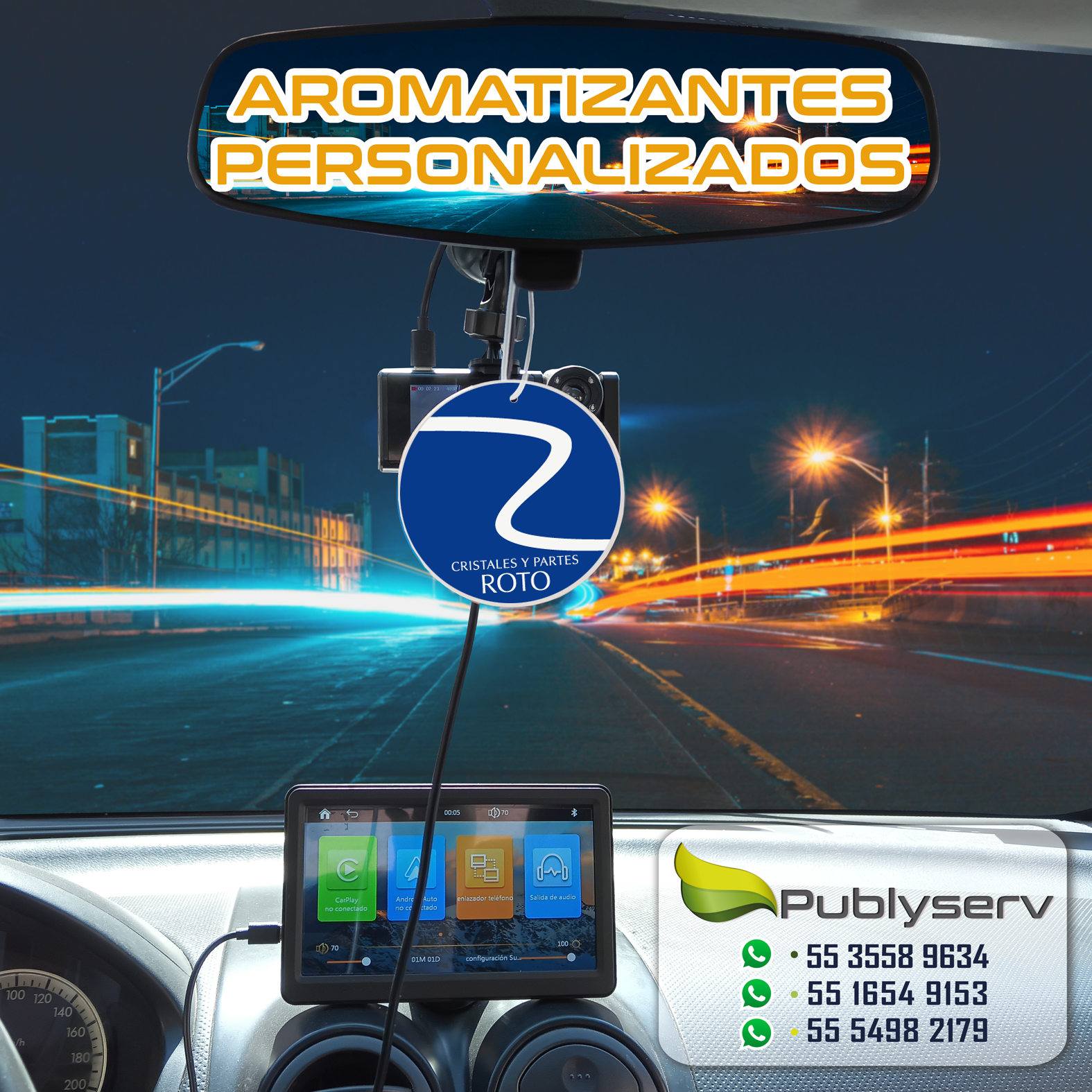 DESODORANTES PARA AUTO PERSONALIZADOS CON AROMA DE AUTO NUEVO