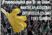 MANITAS APLAUDIDORAS PERSONALIZADAS EN 3 TAMAÑOS Y EN EL COLOR DE TU MARCA