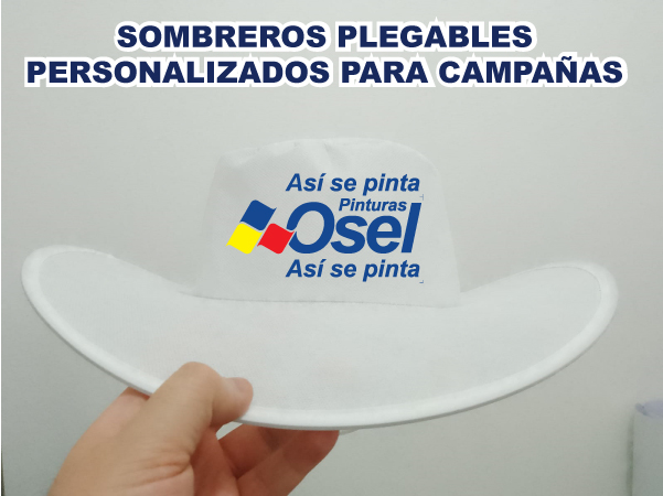 SOMBREROS PARA CAMPAÑAS TIPO VAQUERO PLEGABLES