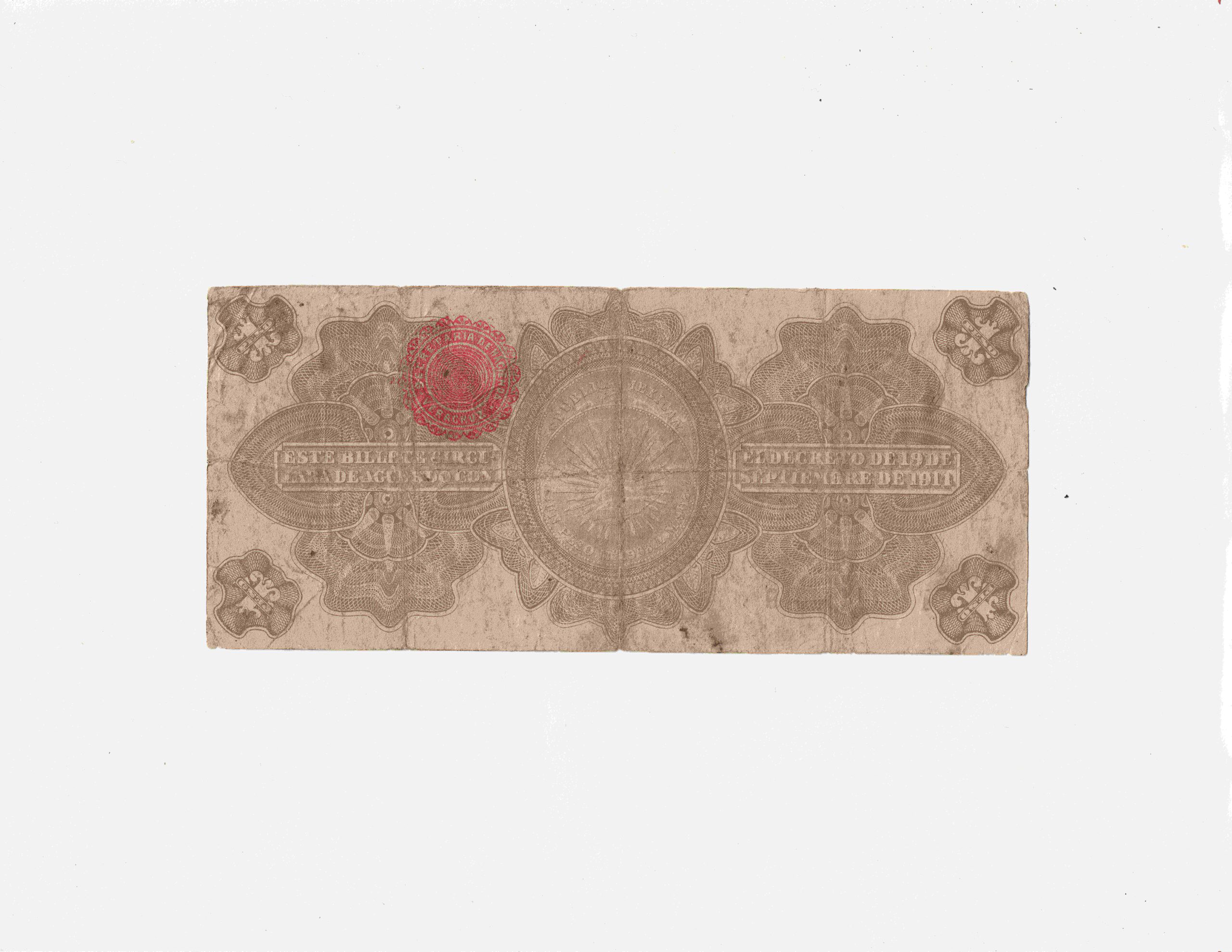 Billete de la Revolucion mexicana
