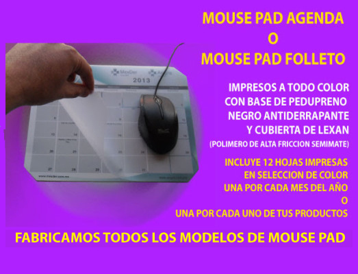 MOUSE PAD ECONOMICOS, MOUSE PAD DE LEXAN, MOUSE PAD CON DESCANSA MUÑECAS DE GEL, MOUSE PAD AGENDA
