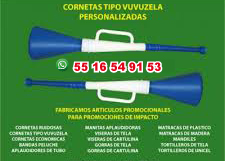 CORNETAS, SILBATOS Y TROMPETAS DE PLASTICO PARA PUBLICIDAD