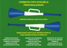 TROMPETA ESTADIO, CORNETA BAZUKA, VUVUZELAS PARA CAMPAÑAS