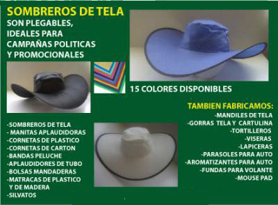 SOMBREROS PLEGABLES TIPO VAQUERO PARA CAMPAÑAS