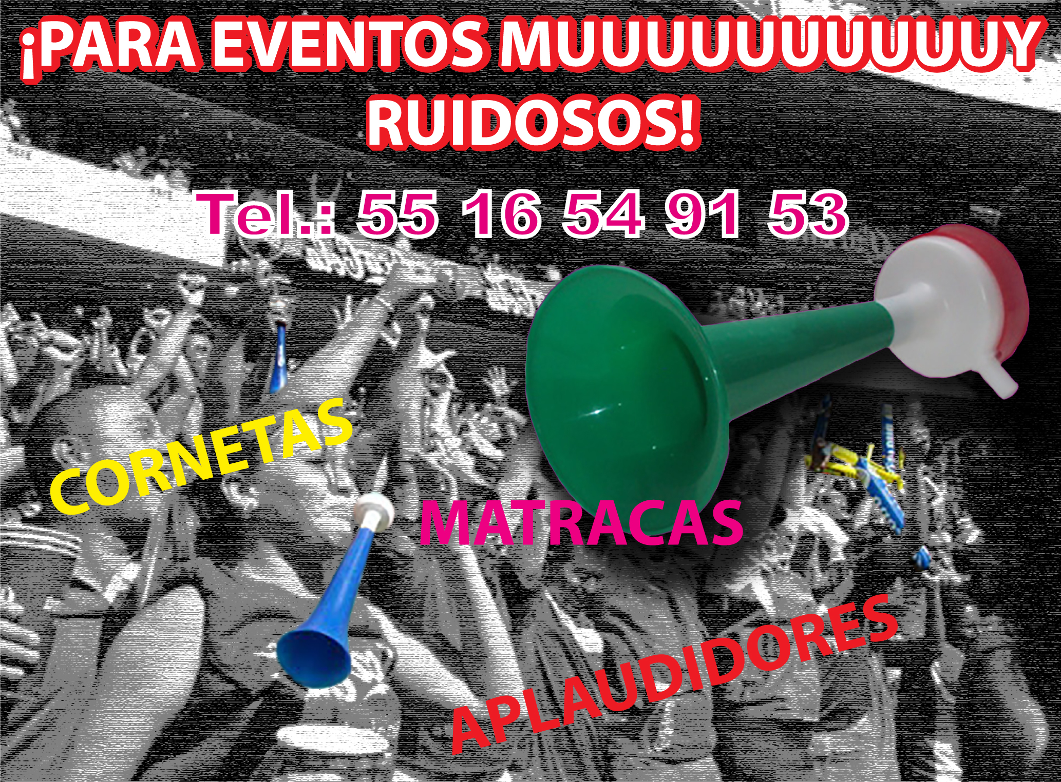 CORNETAS, SILBATOS Y TROMPETAS DE PLASTICO PARA PUBLICIDAD