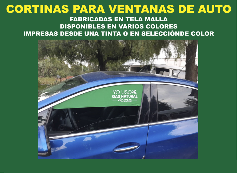 FABRICAMOS PARASOLES PARA VENTANAS DEL CONDUCTOR Y COPILOTO PERSONALIZADAS PARA CAMPAÑAS