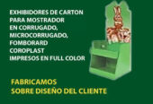EXHIBIDORES DE CARTON Y COROPLAST PUBLICITARIOS