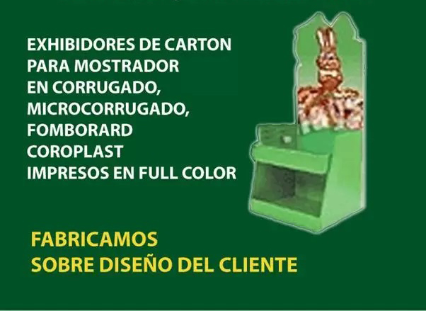 EXHIBIDORES DE CARTON Y COROPLAST PUBLICITARIOS