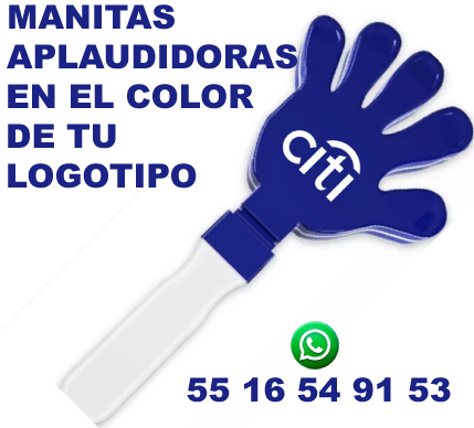 MANITAS APLAUDIDORAS PERSONALIZADAS EN 3 TAMAÑOS Y EN EL COLOR DE TU MARCA
