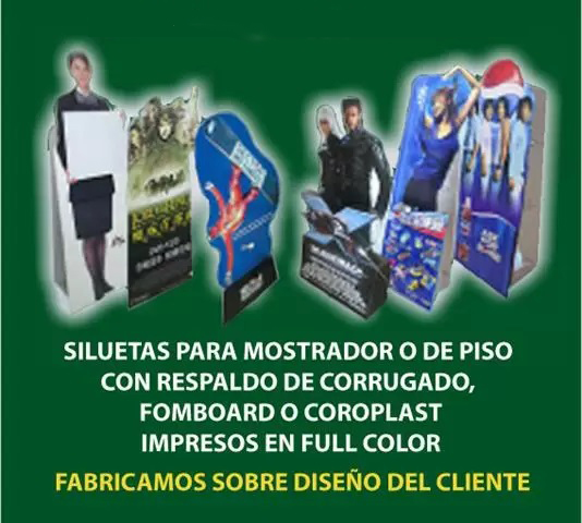 EXHIBIDORES DE CARTON Y COROPLAST PUBLICITARIOS
