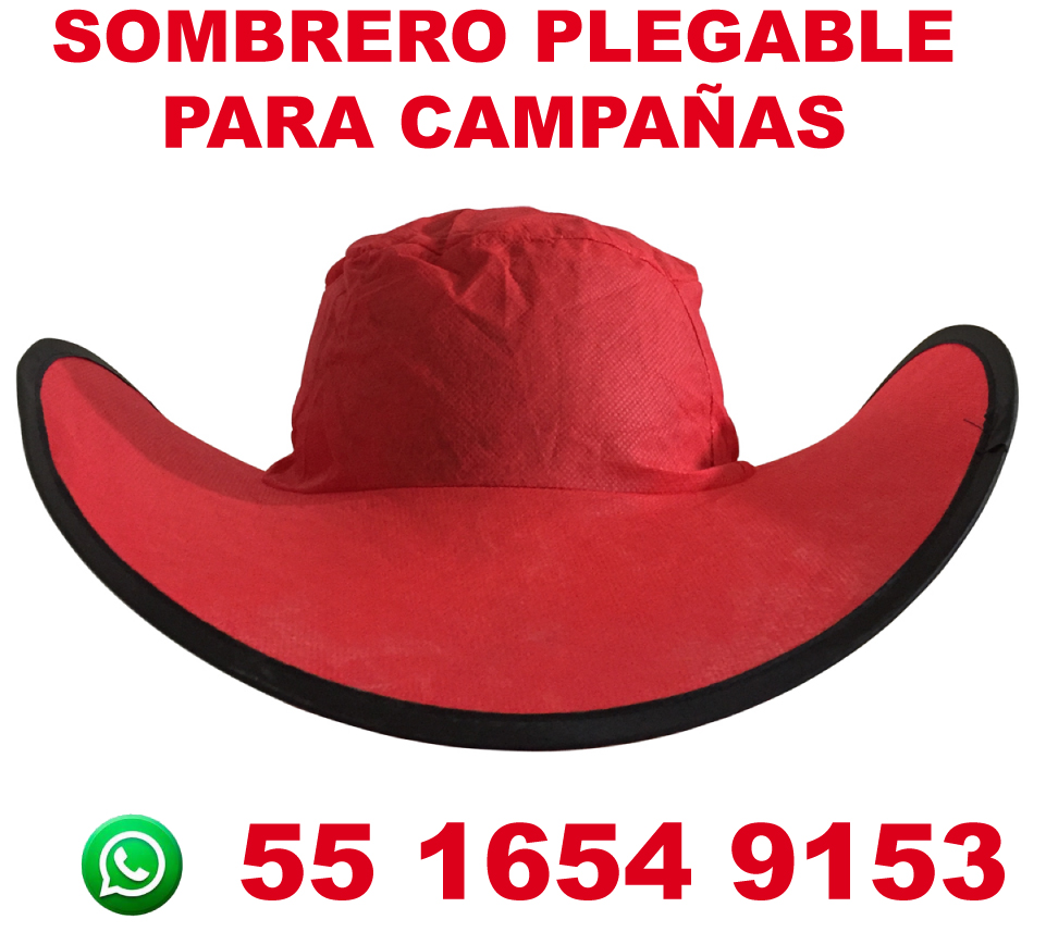 SOMBREROS PARA CAMPAÑAS TIPO VAQUERO PLEGABLES