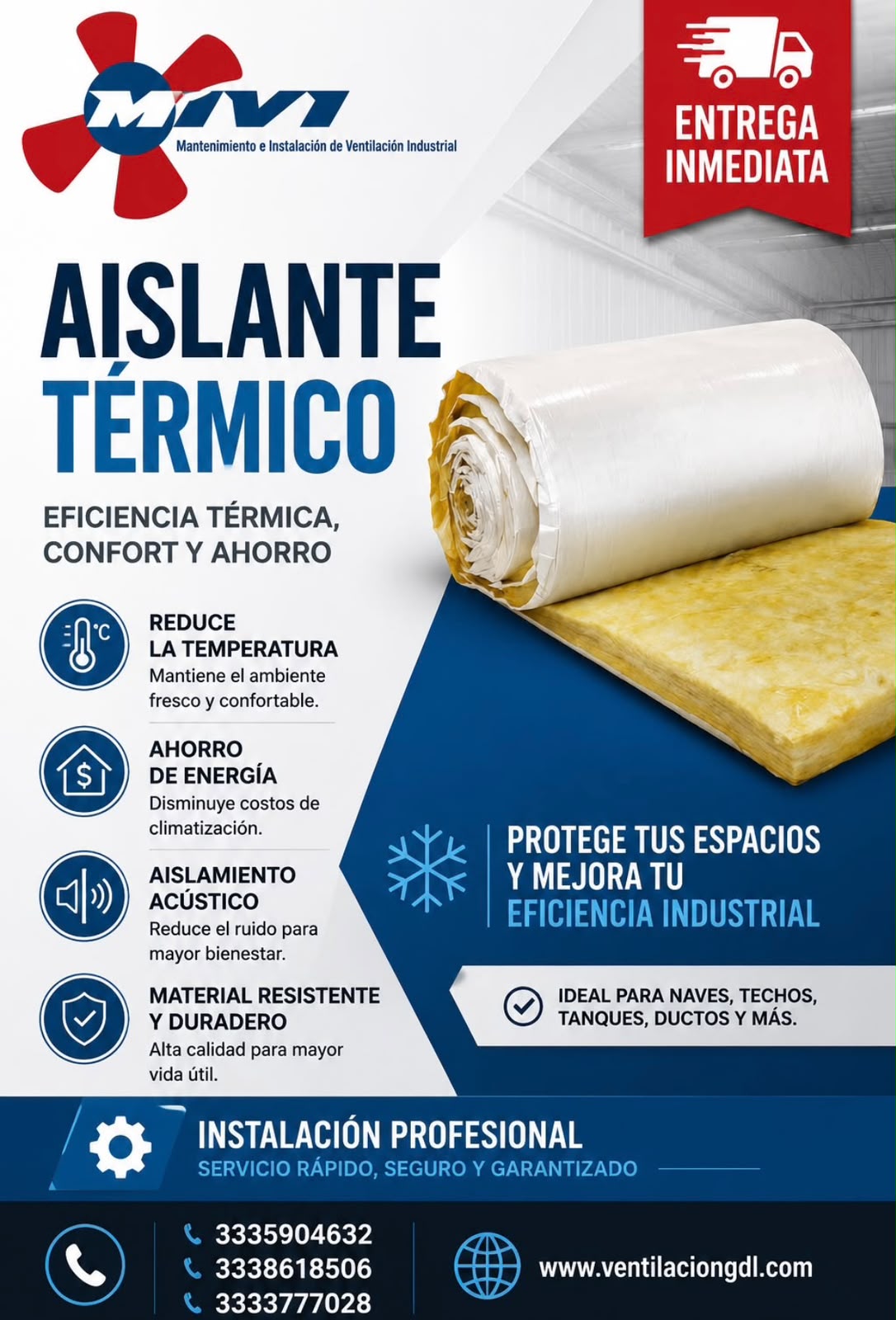 Aislamiento termico – Mivi Ventilacion